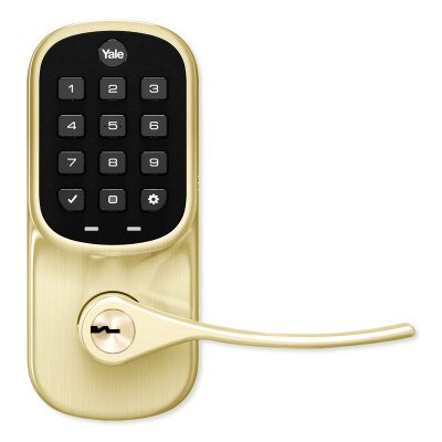 Yale Wi-Fi & Bluetooth Assure Keypad Lever Lock, Lifetime Brass